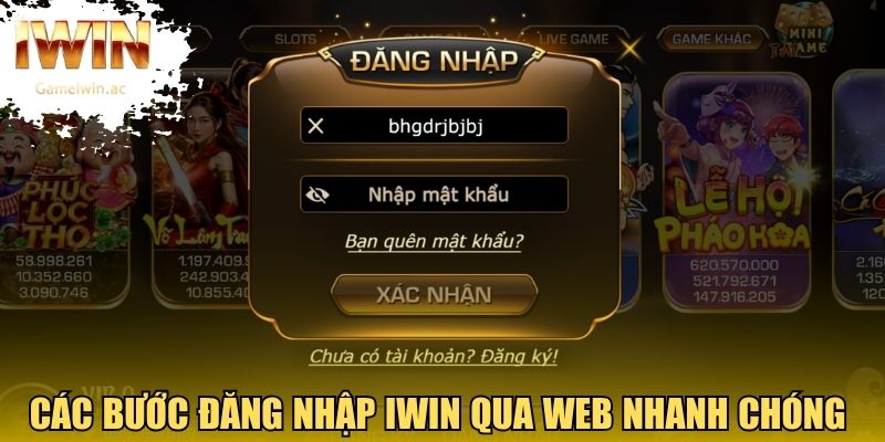 Các bước đăng nhập Iwin qua web nhanh chóng nhất