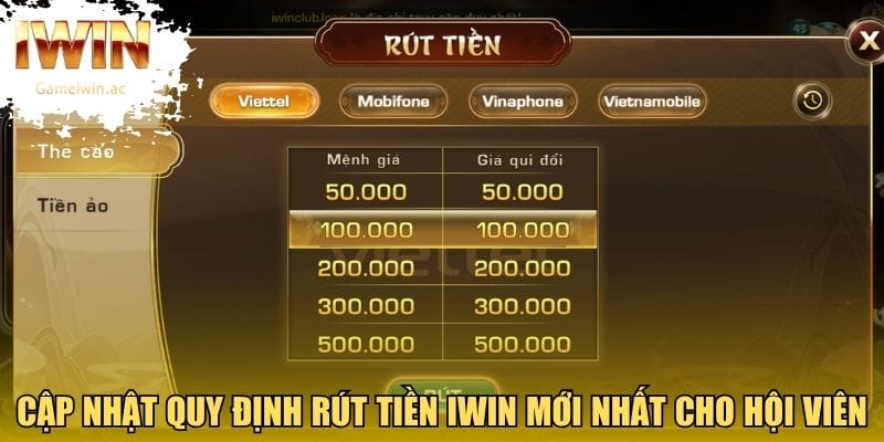 Cập nhật quy định rút tiền Iwin mới nhất cho hội viên 2026 