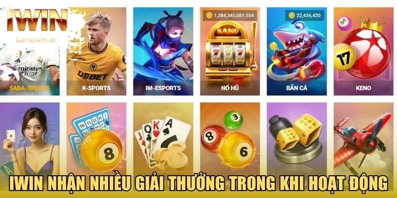 Iwin nhận được nhiều giải thưởng trong quá trình hoạt động